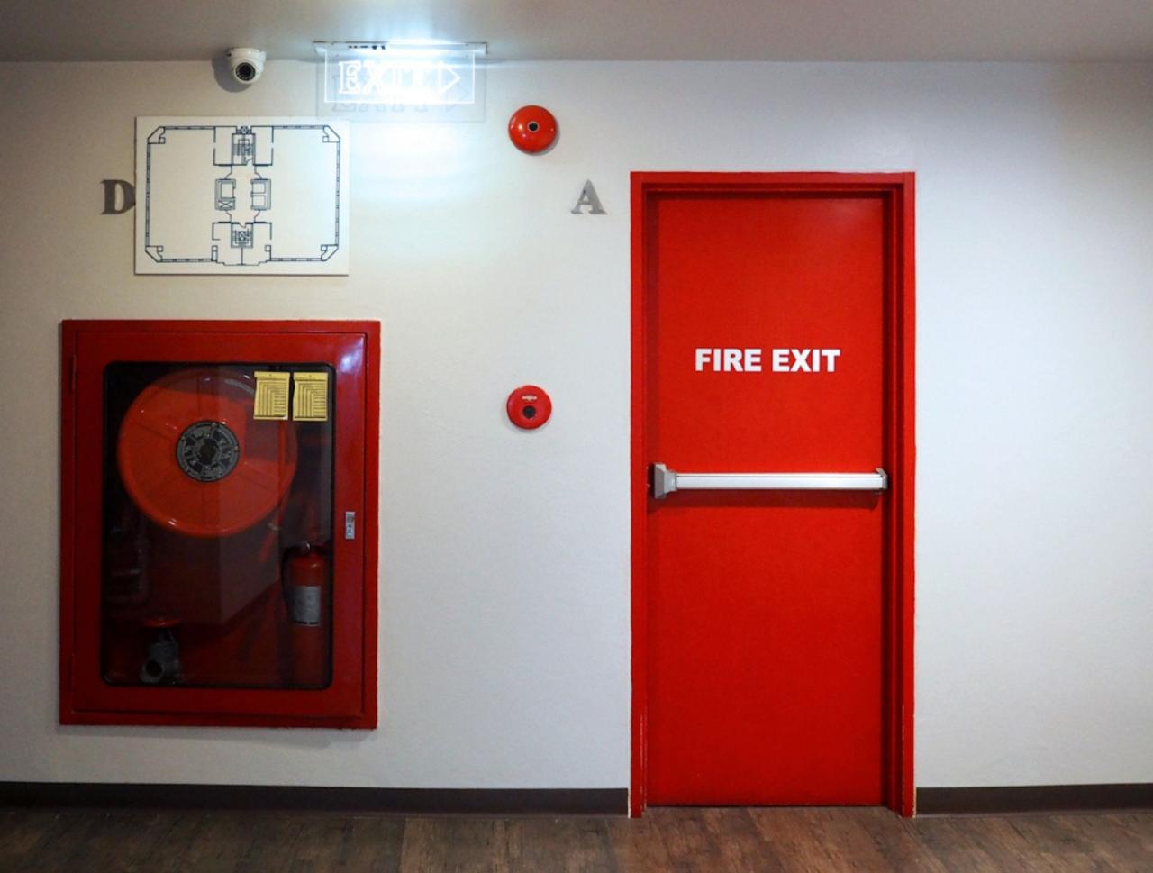 Exits exit emergency sign marked be should shop workplace written legible way